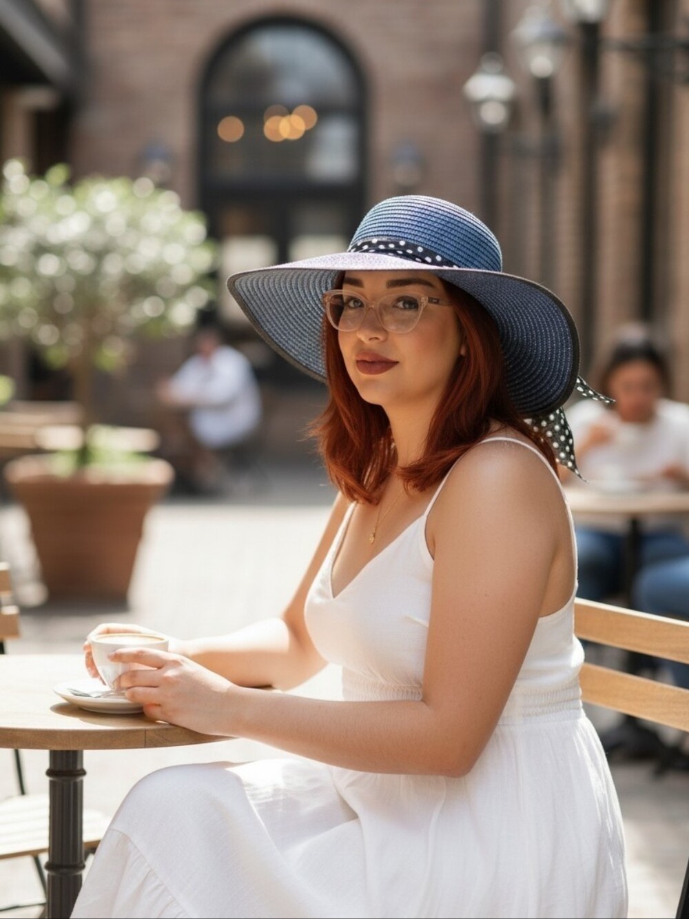 Solid Color Big Brim Straw Hat